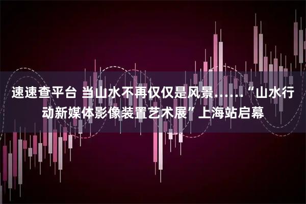 速速查平台 当山水不再仅仅是风景……“山水行动新媒体影像装置艺术展”上海站启幕