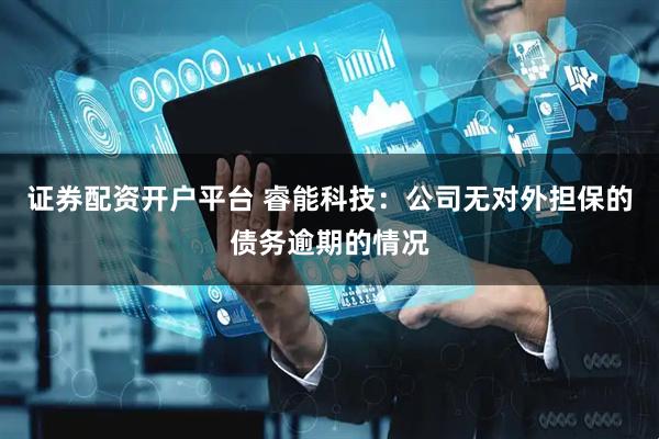 证券配资开户平台 睿能科技：公司无对外担保的债务逾期的情况